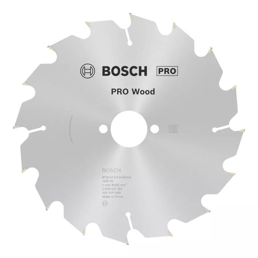 Lame BOSCH PRO Wood 190 x 30 mm / 16 dents scie circulaire
